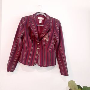 London Jean's by Victoria's Secret burgundy blazer